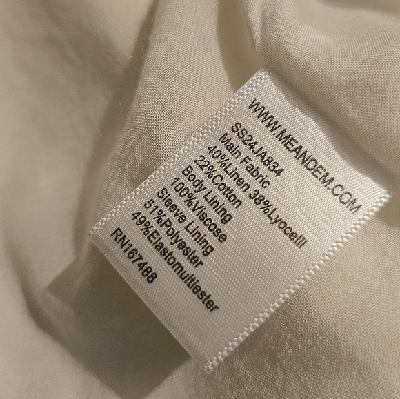 ME + EM ivory single button blazer size 6 - Picture 9 of 9